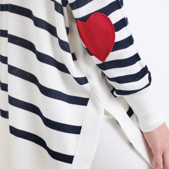 Striped Sweater with Heart Patch - Picture 9 of 9